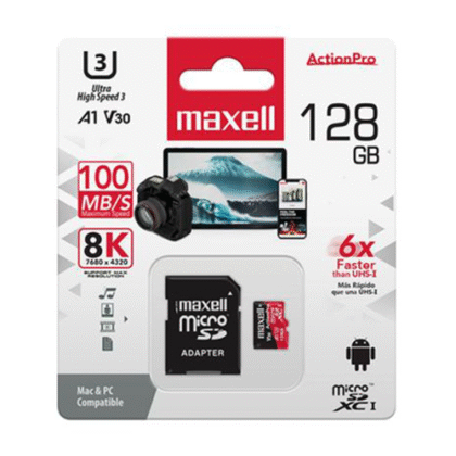 Memoria - Micro Sd HC - Maxell - 128Gb - 100Mbs