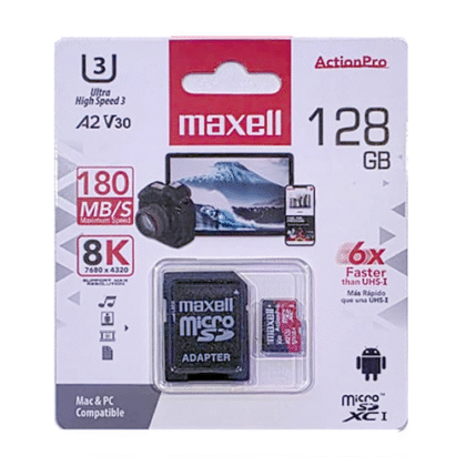 Memoria - Micro Sd - UHS - Maxell - 128Gb - 180Mbs