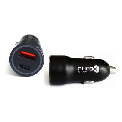Cargador 12V - Send+  - Q3 20w - Dual - USB-A+C