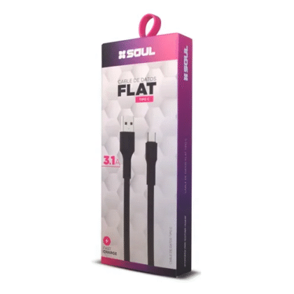 Cable Soul - 3.1 - Flat - Usb-C - Negro