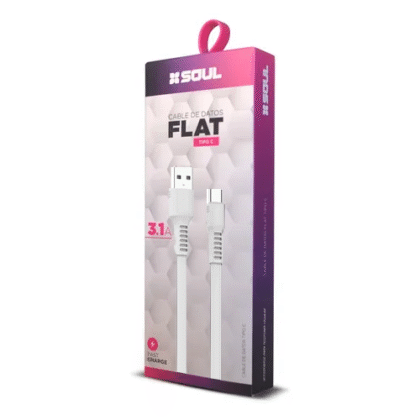 Cable Soul - 3.1 - Flat - Usb-C - Blanco