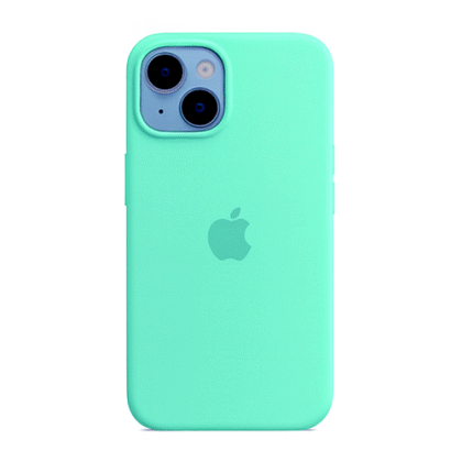 Funda Iphone 13 - 14 - Silicon Case - Verde Agua