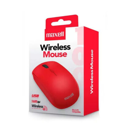 Mouse Inalambrico Maxell MOWL-100 - Rojo